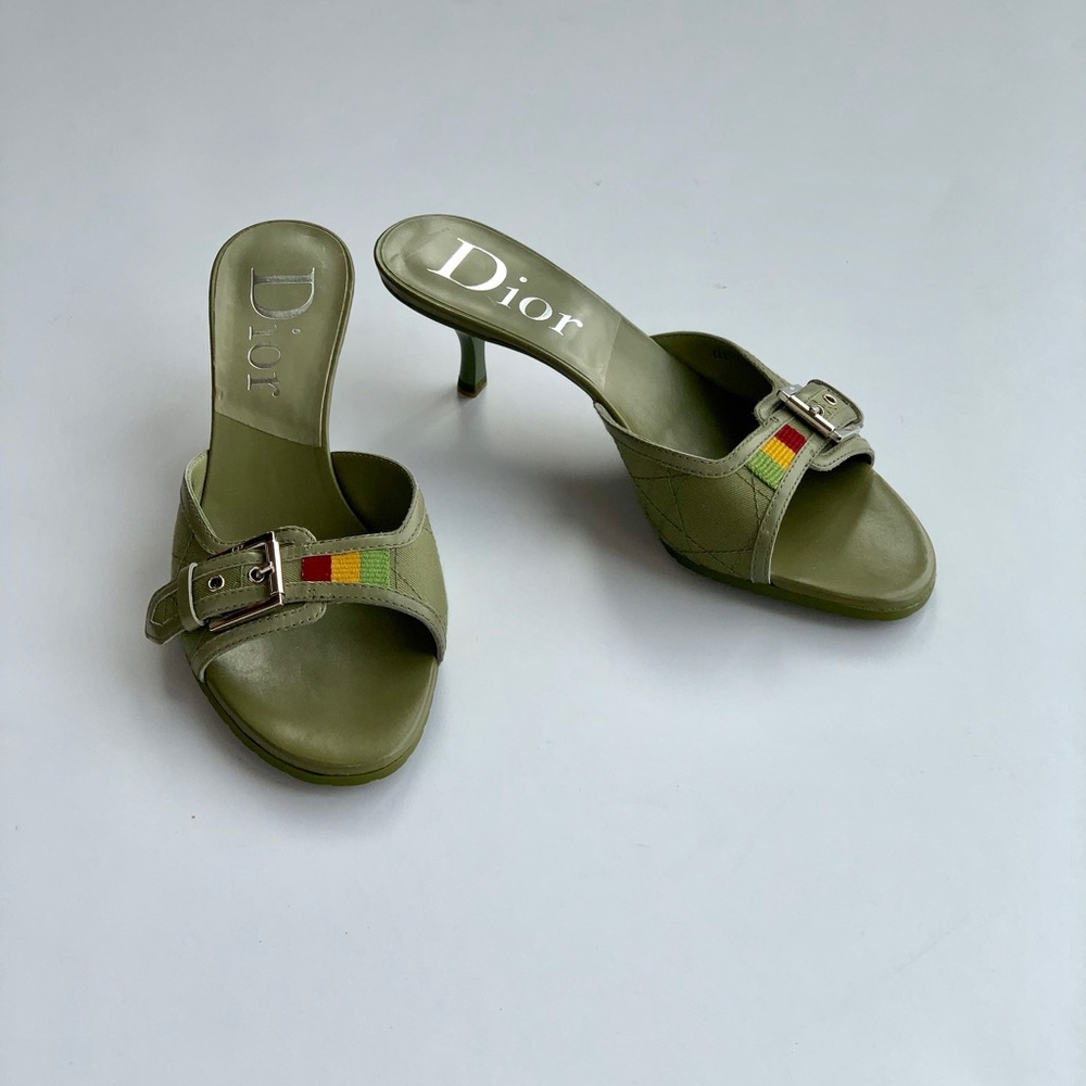 Christian Dior Green slides NWOT